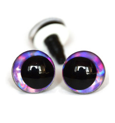 Ø18mm - Yeux de sécurité irisé avec pupille (1 paire)