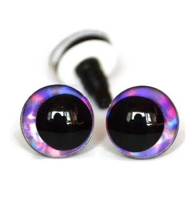 Ø18mm - Yeux de sécurité irisé avec pupille (1 paire)