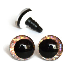 Ø18mm - Yeux de sécurité irisé avec pupille (1 paire)