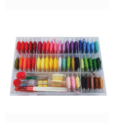 Kit boite fils à broder + nécéssaire