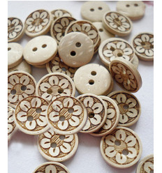 13mm - Bouton en noix de coco