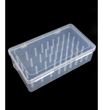 Boîte de rangement pour bobines de fils à coudre