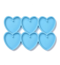 Moule pendentif coeur droit en résine
