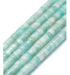 4mm - Chapelet Heishi en amazonite