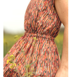 Popeline De Viscose Roc Corail