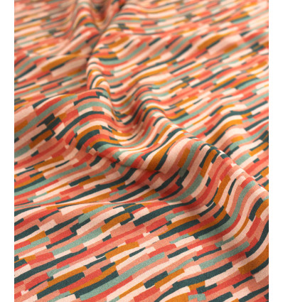 Popeline De Viscose Roc Corail
