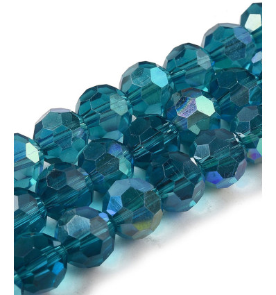 10mm - Chapelet perles à facettes en verre