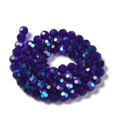 10mm - Chapelet perles à facettes en verre