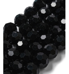 10mm - Chapelet perles à facettes en verre