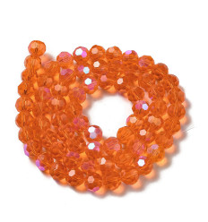 10mm - Chapelet perles à facettes en verre