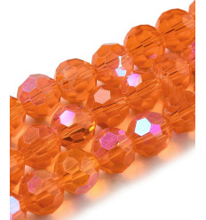 10mm - Chapelet perles à facettes en verre