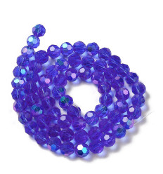 10mm - Chapelet perles à facettes en verre