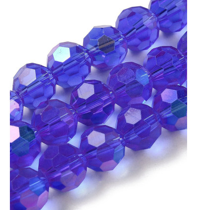 10mm - Chapelet perles à facettes en verre