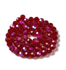 10mm - Chapelet perles à facettes en verre