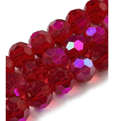 10mm - Chapelet perles à facettes en verre