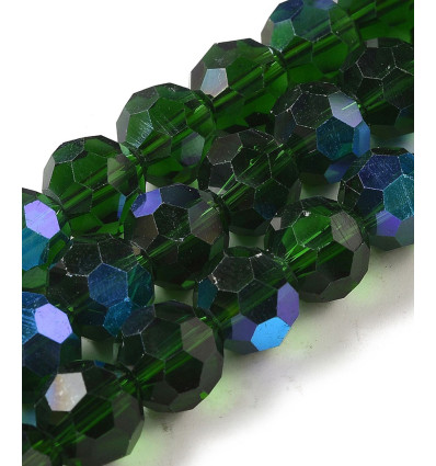 10mm - Chapelet perles à facettes en verre