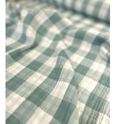 Double gaze vichy réversible