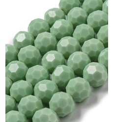 10mm - Chapelet perles à facettes en verre