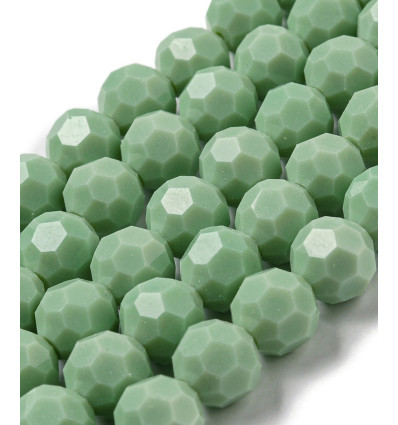 10mm - Chapelet perles à facettes en verre