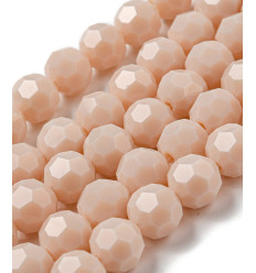 10mm - Chapelet perles à facettes en verre