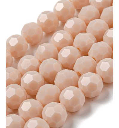 10mm - Chapelet perles à facettes en verre