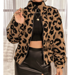 sherpa fausse fourrure léopard