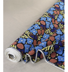 Coton Wax imprimé - Bleu Violet