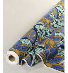 Coton Wax imprimé - Bleu Vert