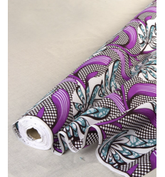 Coton Wax imprimé - Bleu Vert