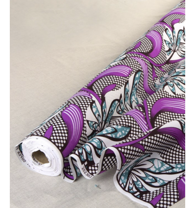 Coton Wax imprimé - Bleu Vert