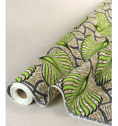 Coton Wax imprimé - Violet Bleu