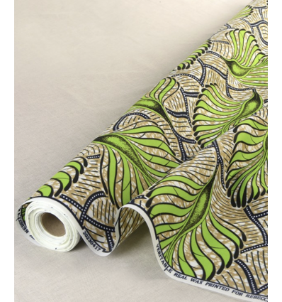 Coton Wax imprimé - Violet Bleu