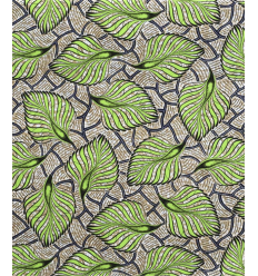 Coton Wax imprimé - Violet Bleu