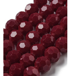 10mm - Chapelet perles à facettes en verre