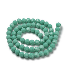 10mm - Chapelet perles à facettes en verre