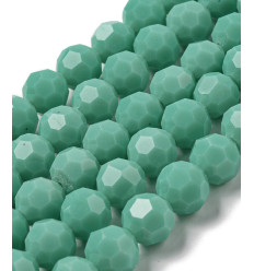 10mm - Chapelet perles à facettes en verre