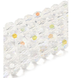 10mm - Chapelet perles à facettes en verre