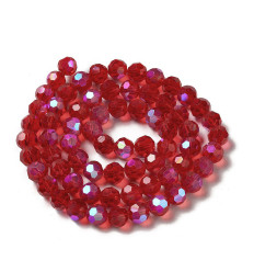 10mm - Chapelet perles à facettes en verre