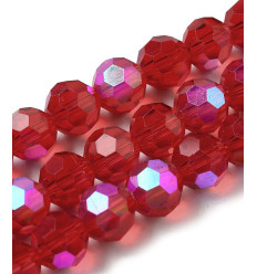 10mm - Chapelet perles à facettes en verre