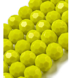 10mm - Chapelet perles à facettes en verre