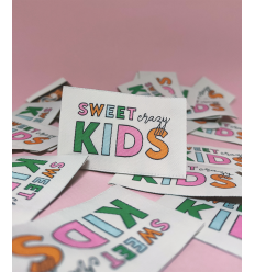 Etiquettes à coudre “Sweet crazy kids”