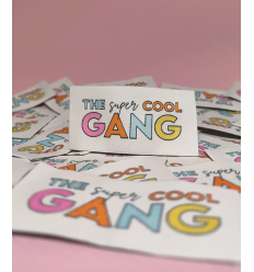 Etiquettes à coudre “Super cool gang”