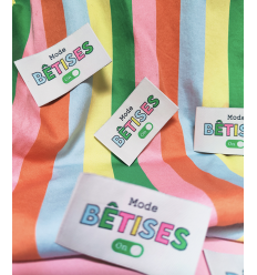 Etiquettes à coudre “Mode bêtises”