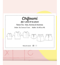 Patron Chifoumi l’ensemble short & t-shirt | Adulte & Enfant (3-12 ans, 2XS-4XL)