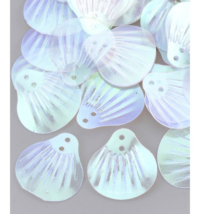 Sequins écailles transparentes irisées