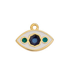 Pendentif oeil facetté blanc