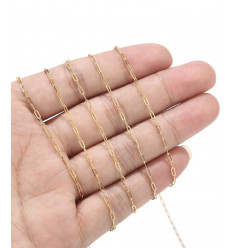 Chaine acier inoxydable - minis mailles rectangles