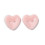 15mm - Bouton 2 trous coeur rose