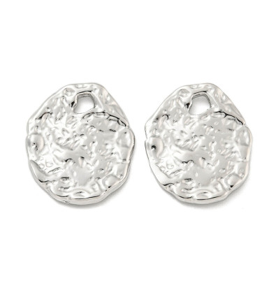 Pendentif médaille texturée