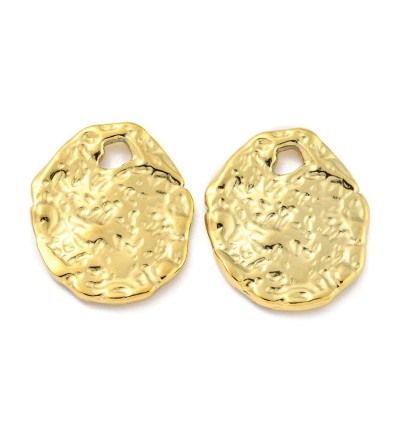 Pendentif médaille texturée